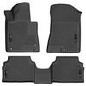Hyundai Sonata Floor Liners - Front + 2nd Seat - Husky Liners - Weatherbeater - Black - `20-`21